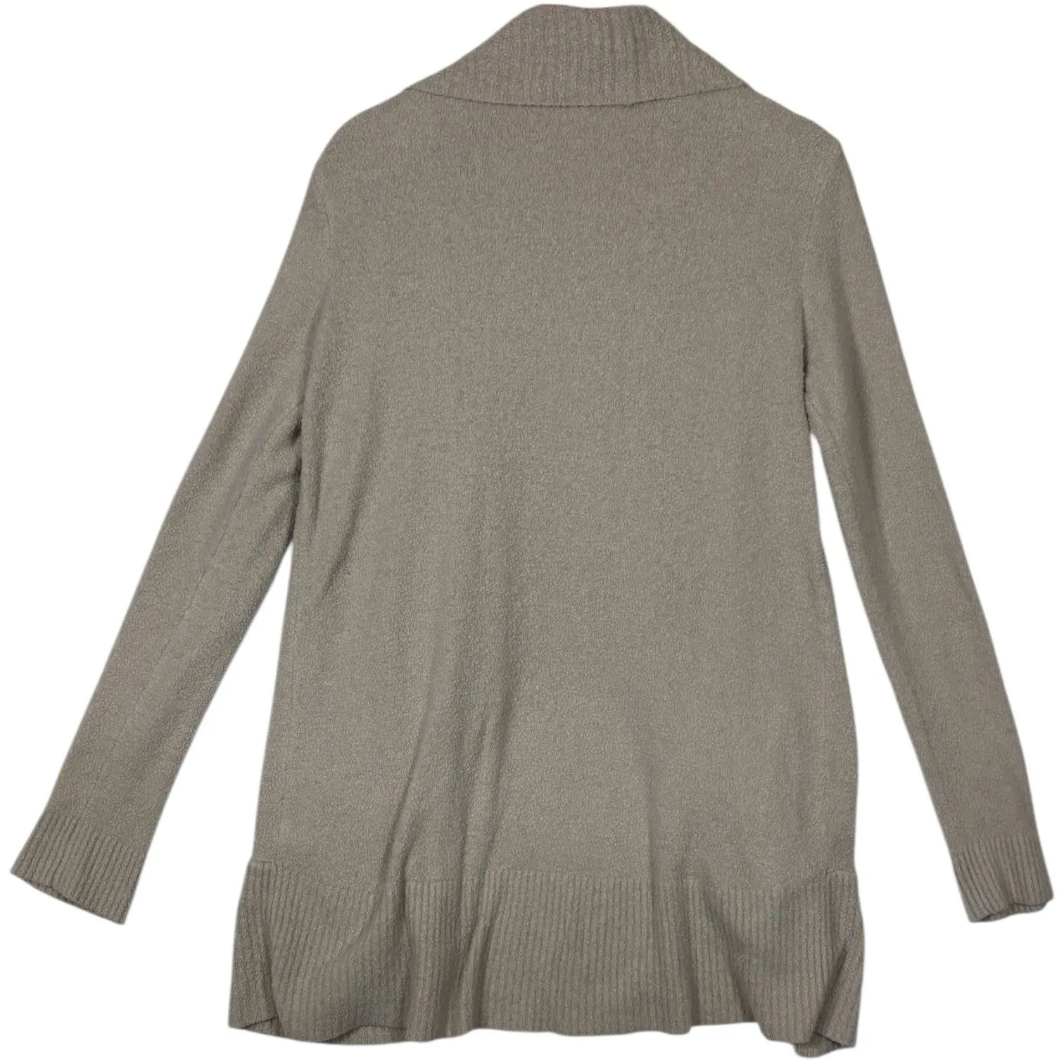 Barefoot Dreams CozyChic Lite Cardigan Shawl Collar Drape Pockets Beige Tan sz M - Image 6