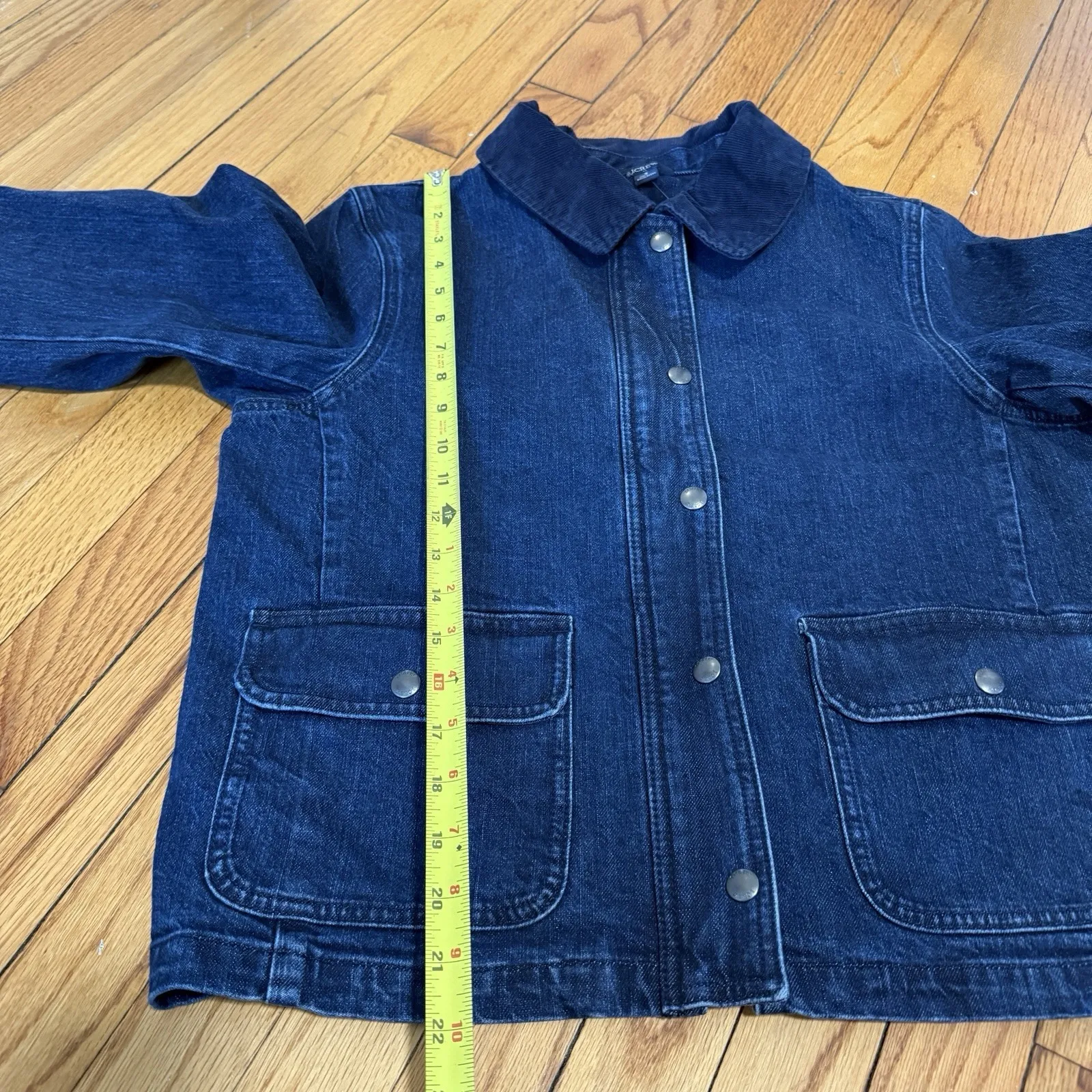 J. Crew NWT Denim Field Barn Jacket in Blue Fields Wash Size Small - Image 8