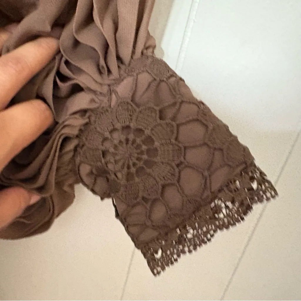 ASOS Design Kalia Lace Mini Dress Brown Size 6 NWOT– Boho Romantic Party Style - Image 6