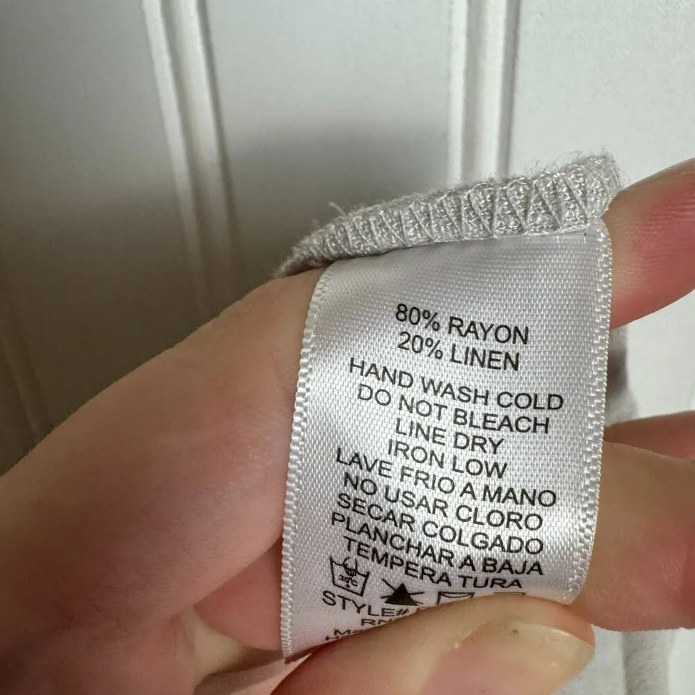 Double Zero natural linen blend jumpsuit sleeveless size medium I37 - Image 7