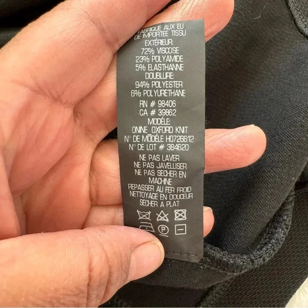 Theory Onine Oxford Knit Day Dress in Black size 12 - Image 14