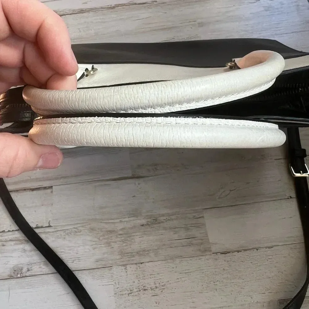 Kate Spade Black and Ivory Colorblock Grove Street Satchel Purse - Image 8