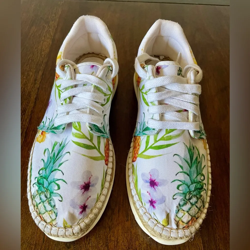 Espadrille Jackson Sneakers Size: 6 US (36 UK) Floral Tropical Print - Image 3