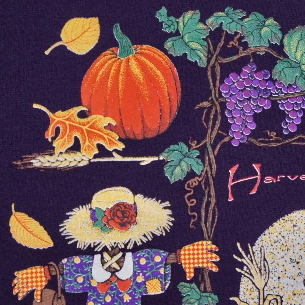 Vtg Cracker Barrel Harvest Moon Sweatshirt Women's 2XL Purple USA Cottagecore Size XXL - Image 4