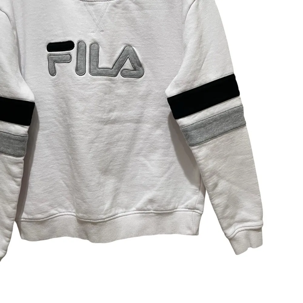 Fila Natalie Crewneck Sweatshirt Fleece Lined White Size Medium - Image 7