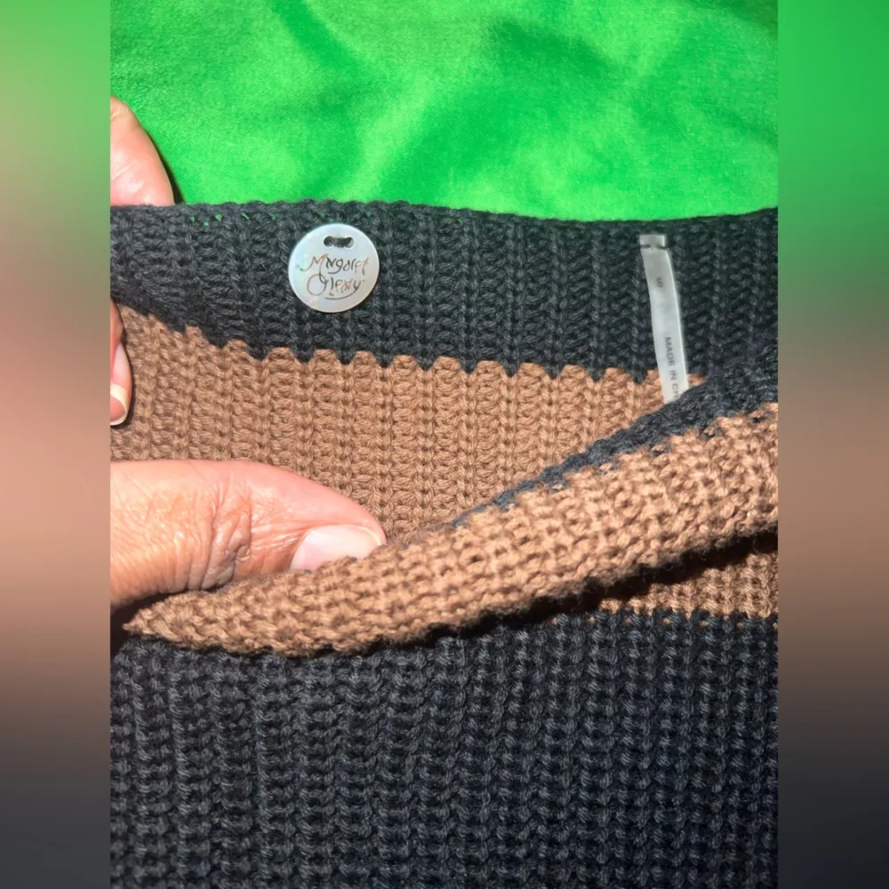 NWT Margaret O’Leary The Rugby Pullover Striped Sweater - Black and Brown size S - Image 4