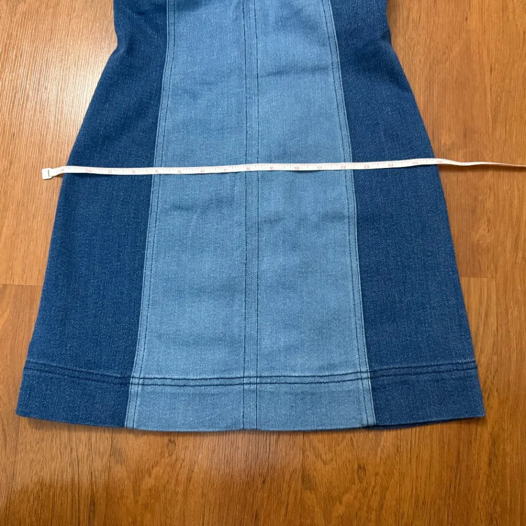 NWT Pilcro The Kendall Sleeveless Mini Dress Denim Edition Anthropologie Size 0 Blue - Image 8