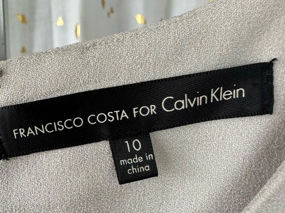 Francisco Costa Calvin Klein Collab Color Block Keyhole Sheath Dress 10 - Image 4