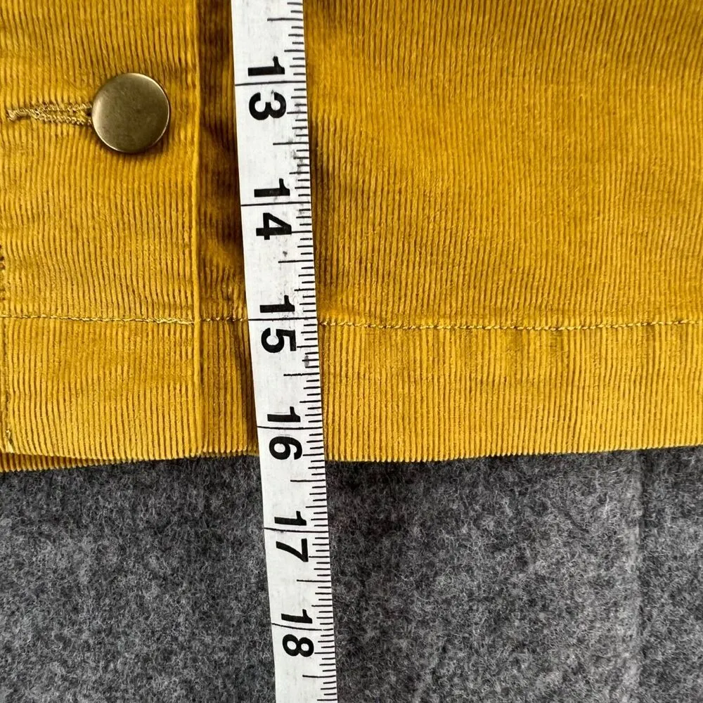 Toad & Co Mini Skirt Womens 2 Golden Cruiser Corduroy Button Front Retro Preppy - Image 7