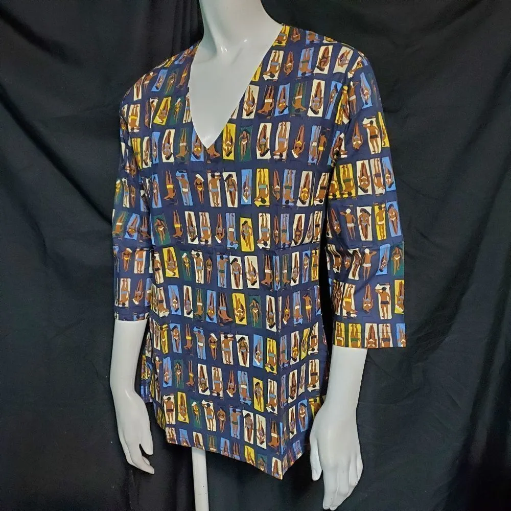 Tracy Negoshian NWT  Kaitlin Navy Sunbathers Top (XS) - Image 3