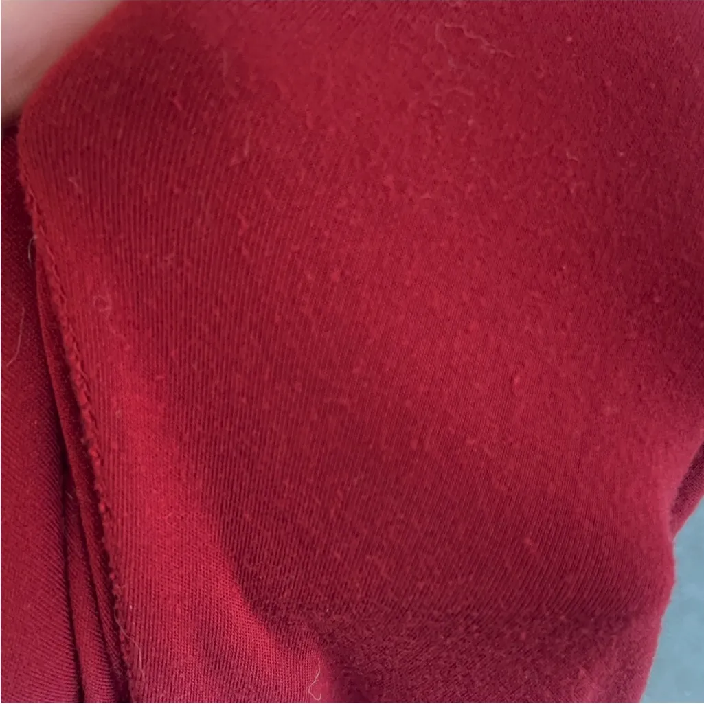 Aria Lattner Everyday Cuffed Jumpsuit in Merlot Size Large Red - Image 9