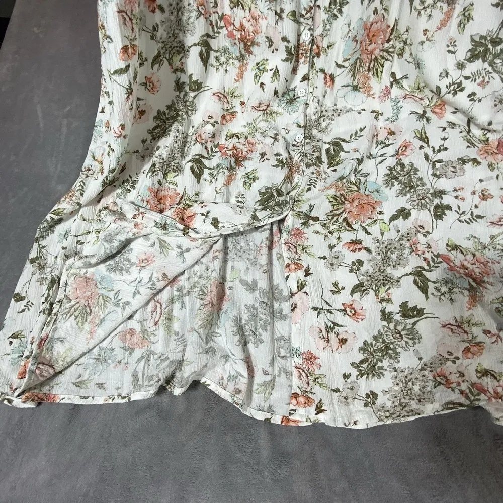 Frye Floral Maxi Dress L Sleeveless Button Romantic Cottagecore Country Peasant - Image 7