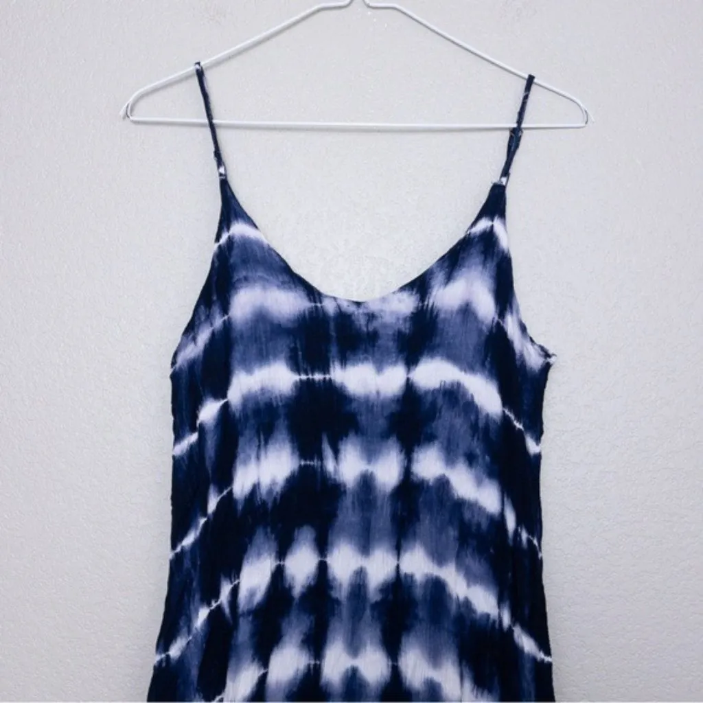 Fifteen Twenty Tie Dye Handkerchief Hem Sun Dress S Bue Sundress Lined - Image 5