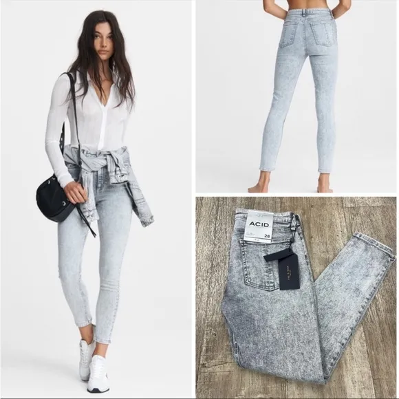 NWT Rag & Bone Cate Mid-rise Skinny Jeans In Acid - Image 2