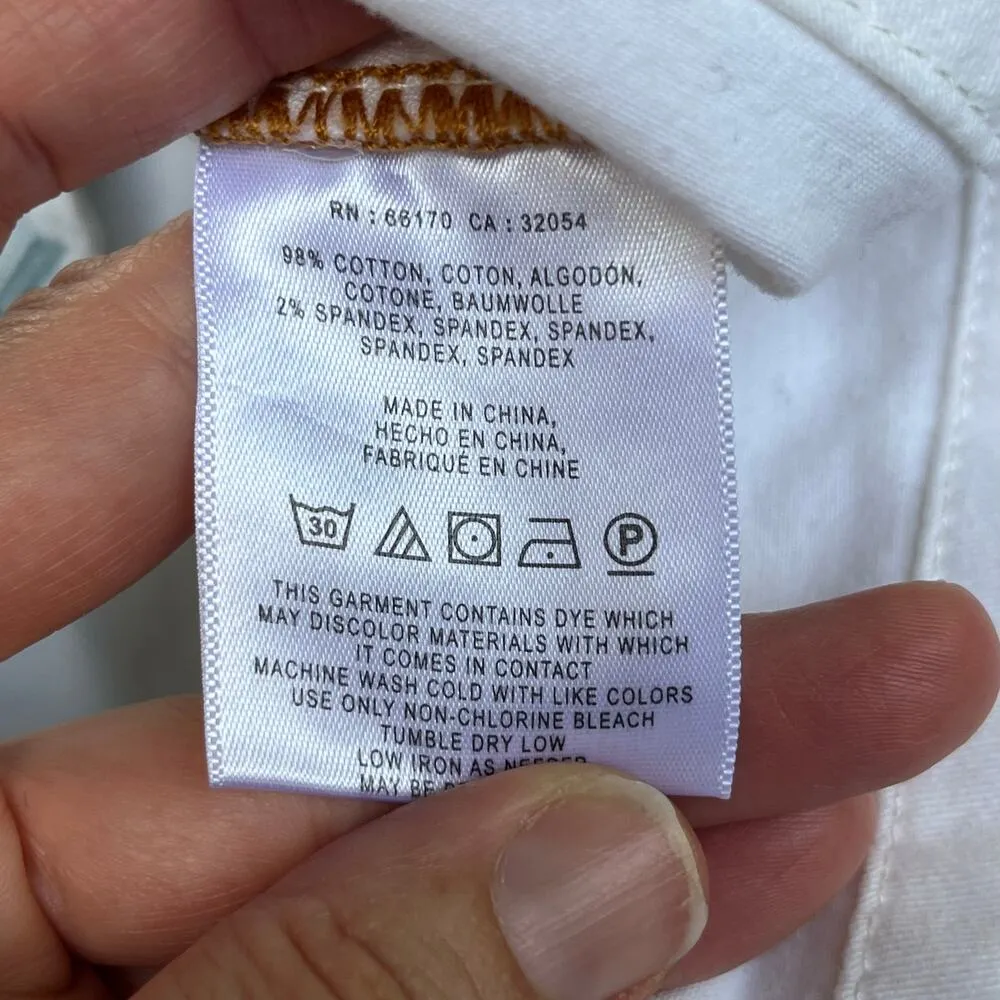 Anthropologie Pilcro And The Letterpress White Flapper Jean Skirt Size 2 - Image 7