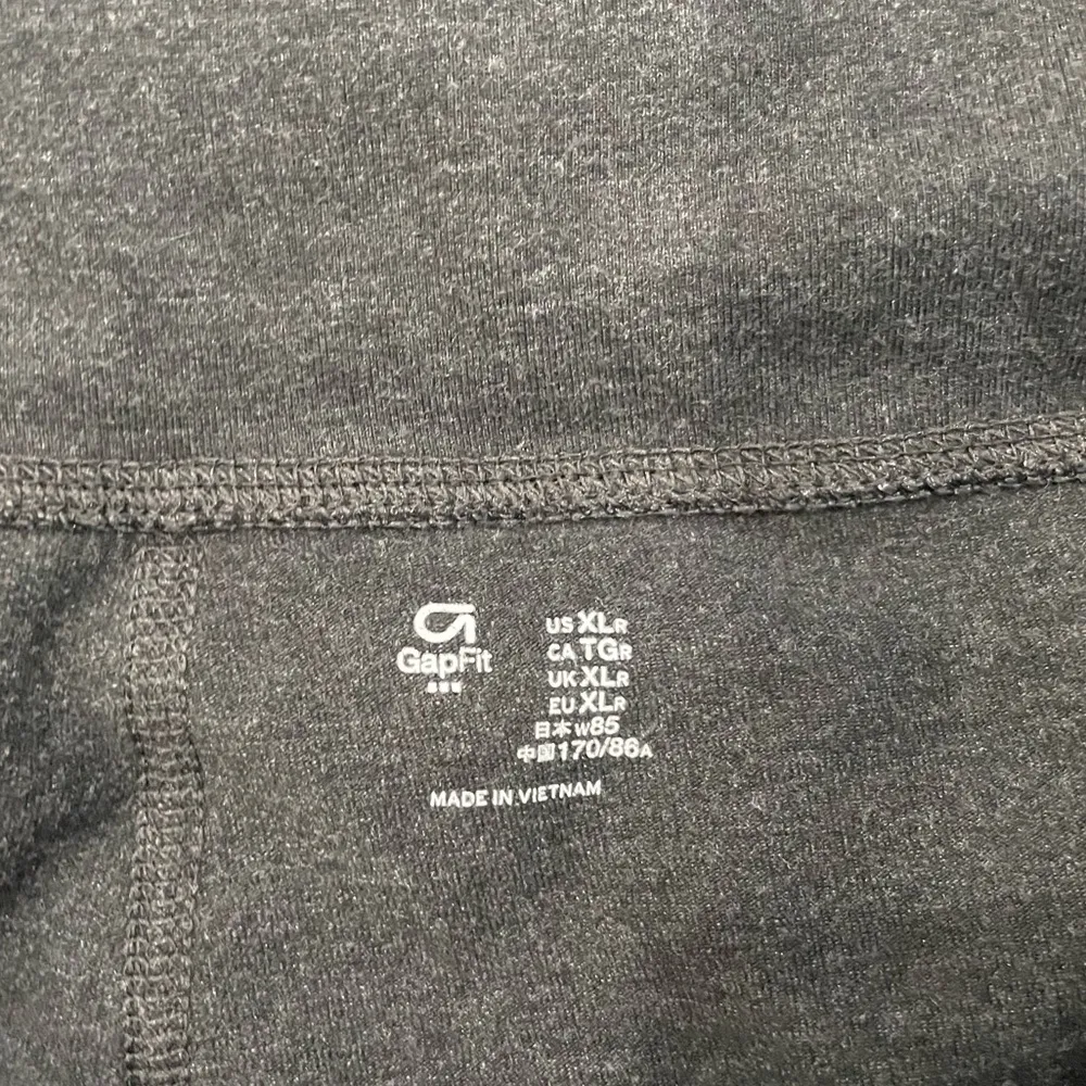 Gap Fit Charcoal Gray Foldover Side Ruched Crop Leggings XL - Image 59