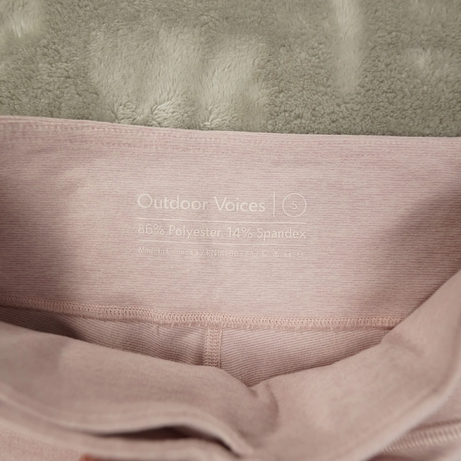 Outdoor Voices Light Pink Mid Rise Leggings Women's Small Training Yoga Gym - Image 3