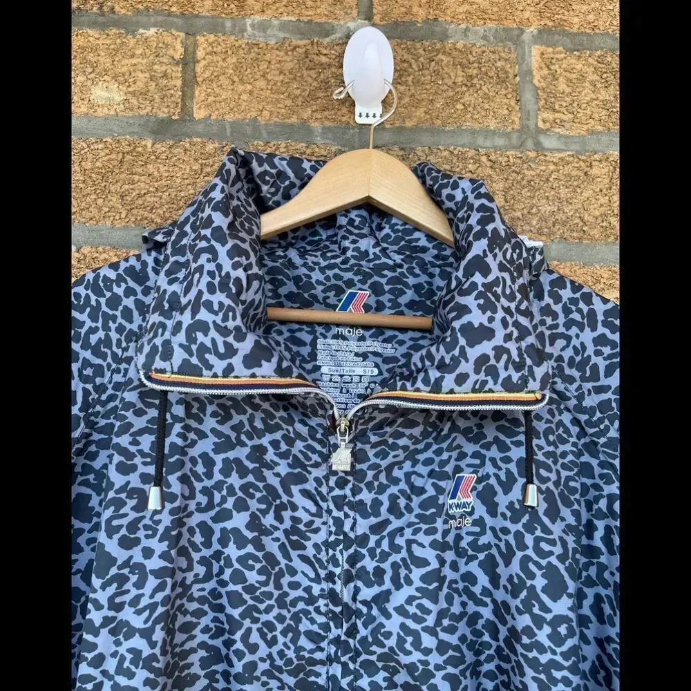 K-Way x Maje Limited Leopard Print Jacket small - Image 2
