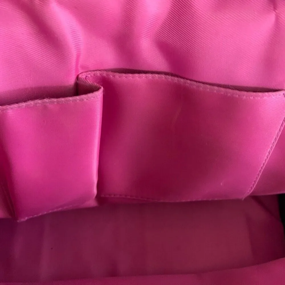 Hello Kitty Sanrio Black Patent Embossed Dome Tote Loungefly Handbag Pink Inter - Image 15