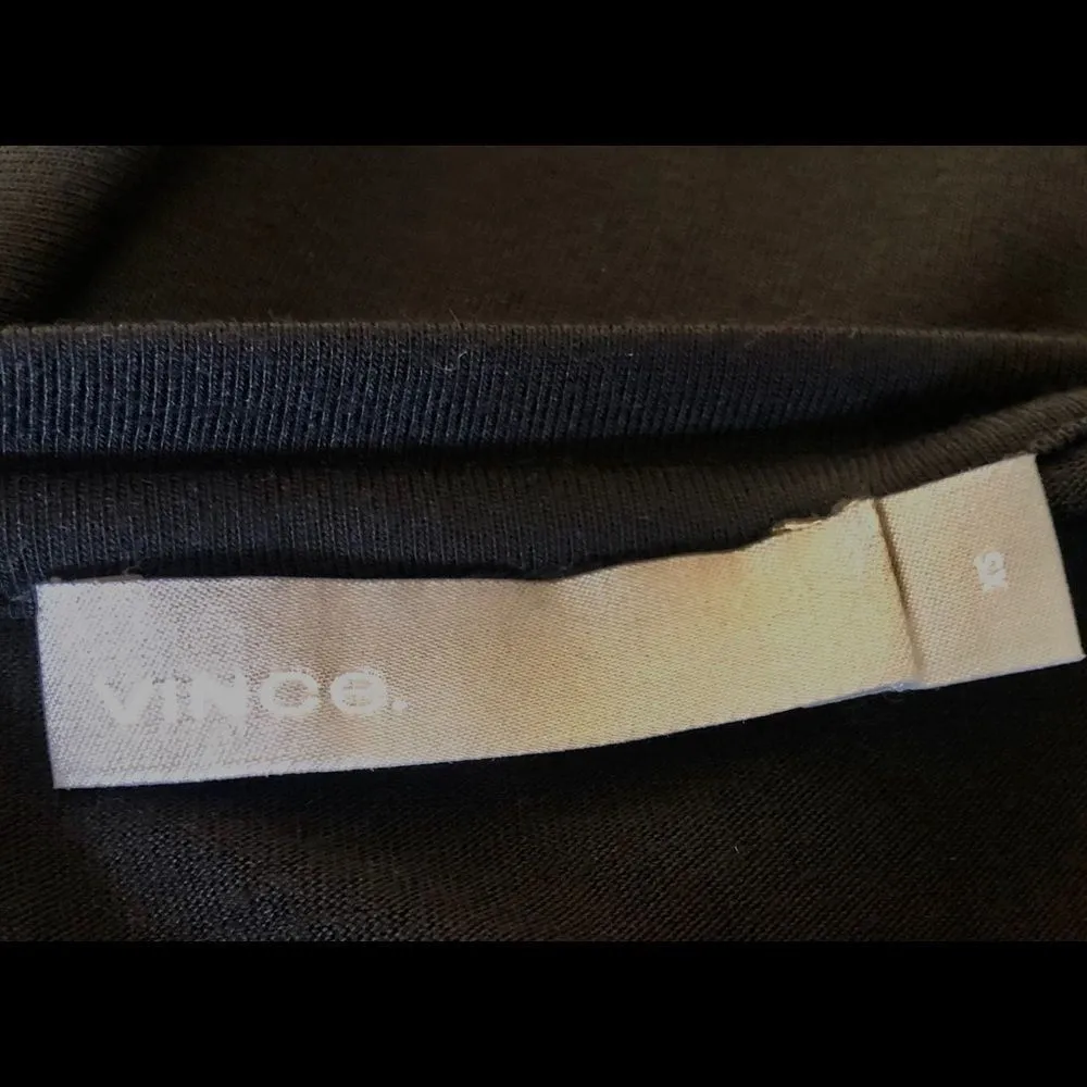 Vince  black Drop Shoulder V-neck Tee XS - Image 9