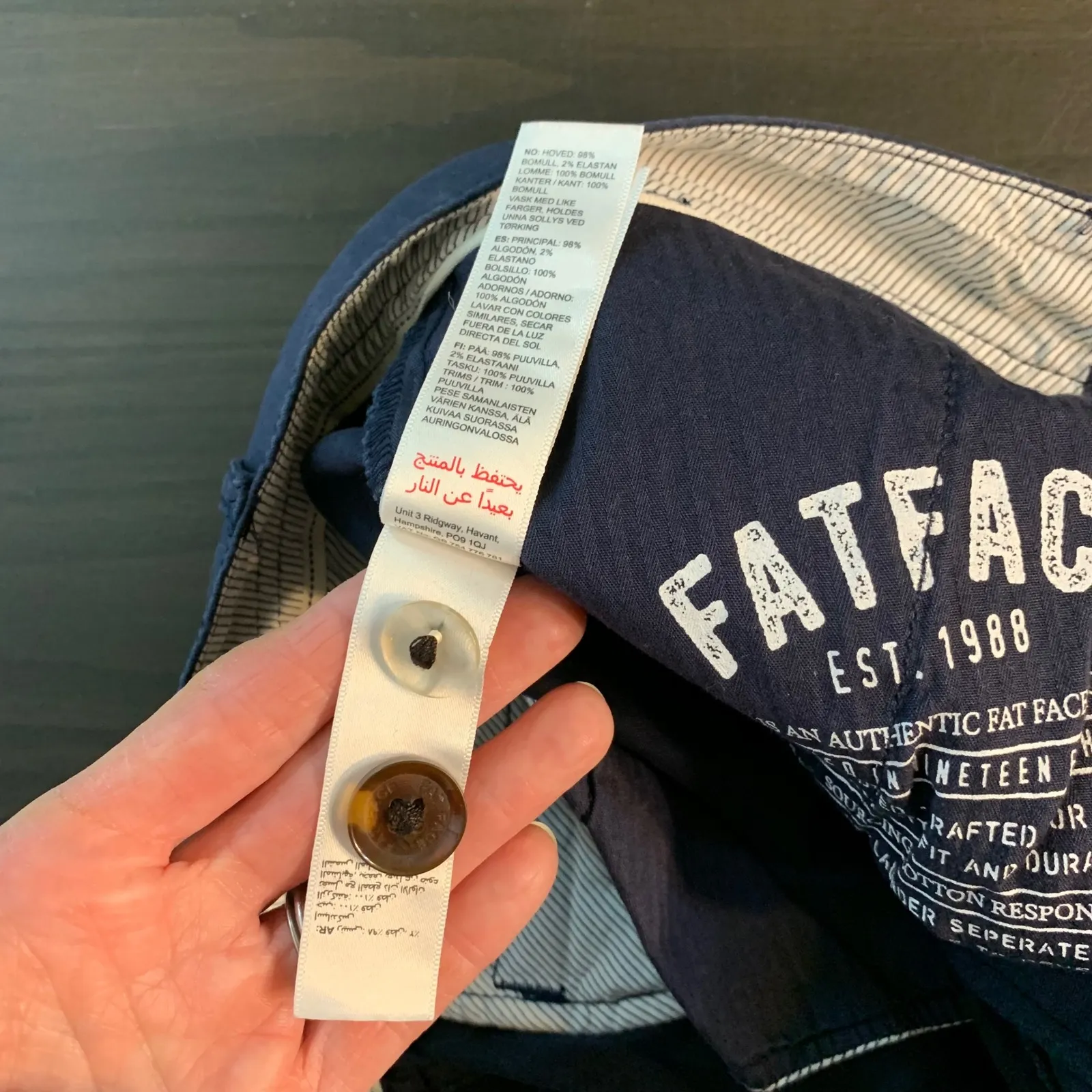 Fat Face Devon Chino Navy Blue Regular Fit Women's Pants Size 8 Basic Minimalist - Image 10