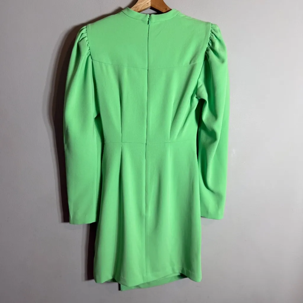 A.L.C. Cady Jane Long Sleeve Asymmetrical Mini Dress Womens 0 Green Cocktail NWT - Image 12