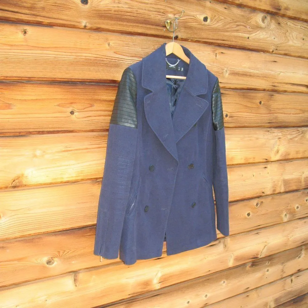 Blue Black Soft Cotton Coat - Image 3