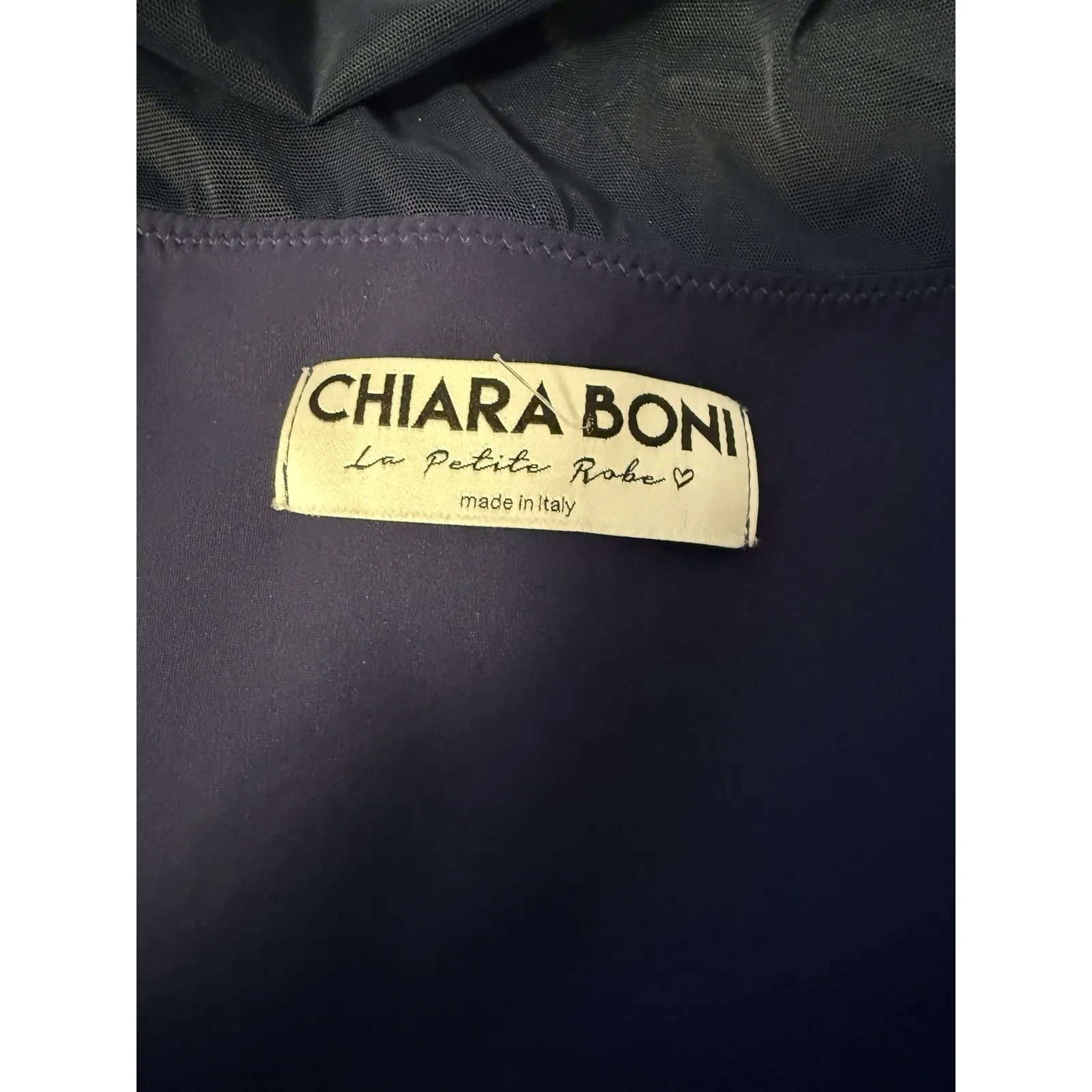 $1091 Chiara Boni‎ Women's Blue Velvet Peplum Illusion Gown Dress Size 46 - Image 5