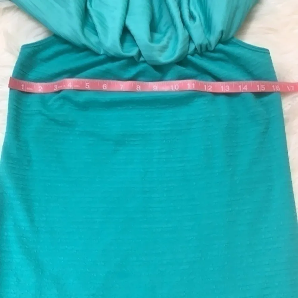 Lularoe Cici flounce ruffle stretch dress teal S - Image 8