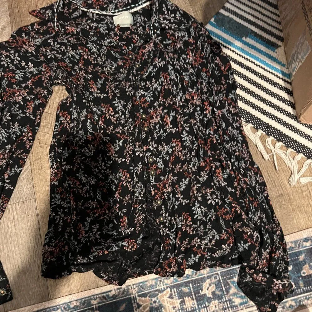 Anthropologie Maeve bainbridge button down top size 4 - Image 6