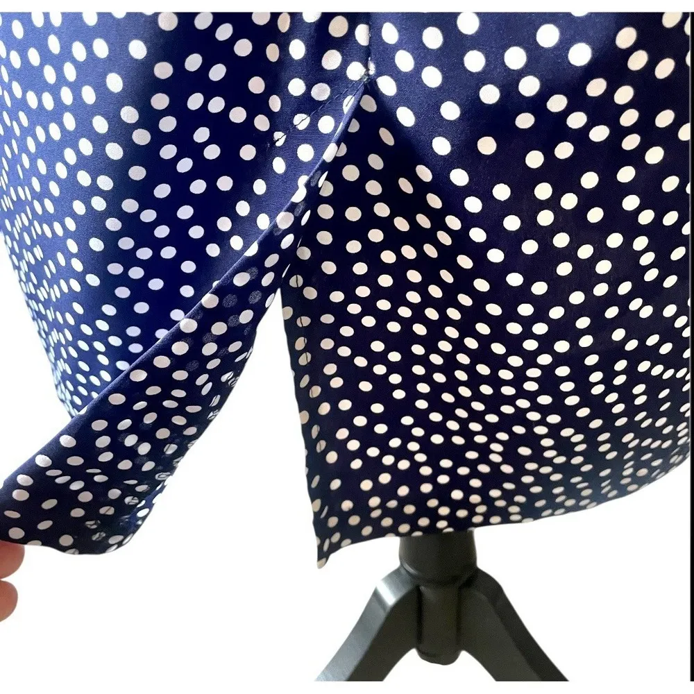 Vintage Breli Originals Navy Blue Polka Dot Dress ILGWU Union Made Dress Size 12 - Image 7