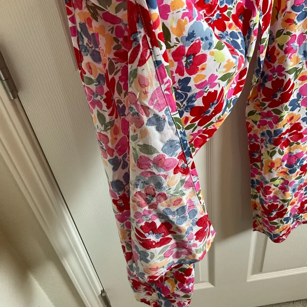 Roxy  Tropical Rhythm Pants-Shocking Pink Bloomin Babe size small - Image 6