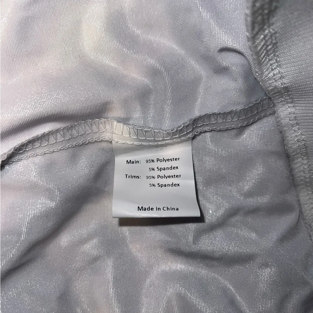 Silver Metallic Women's Jacket Medium - Image 4