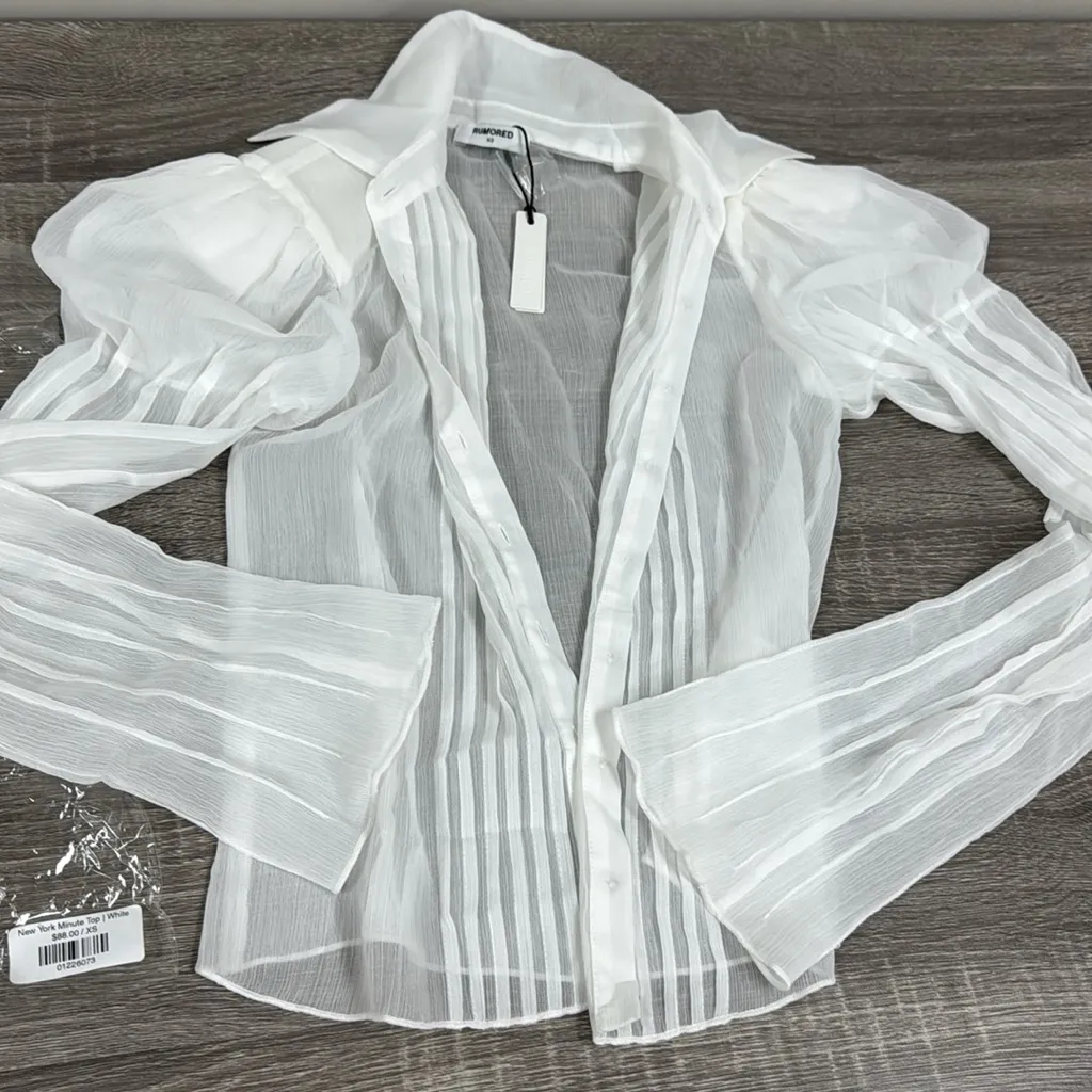 Rumored New York Minute White Size XS - Image 2