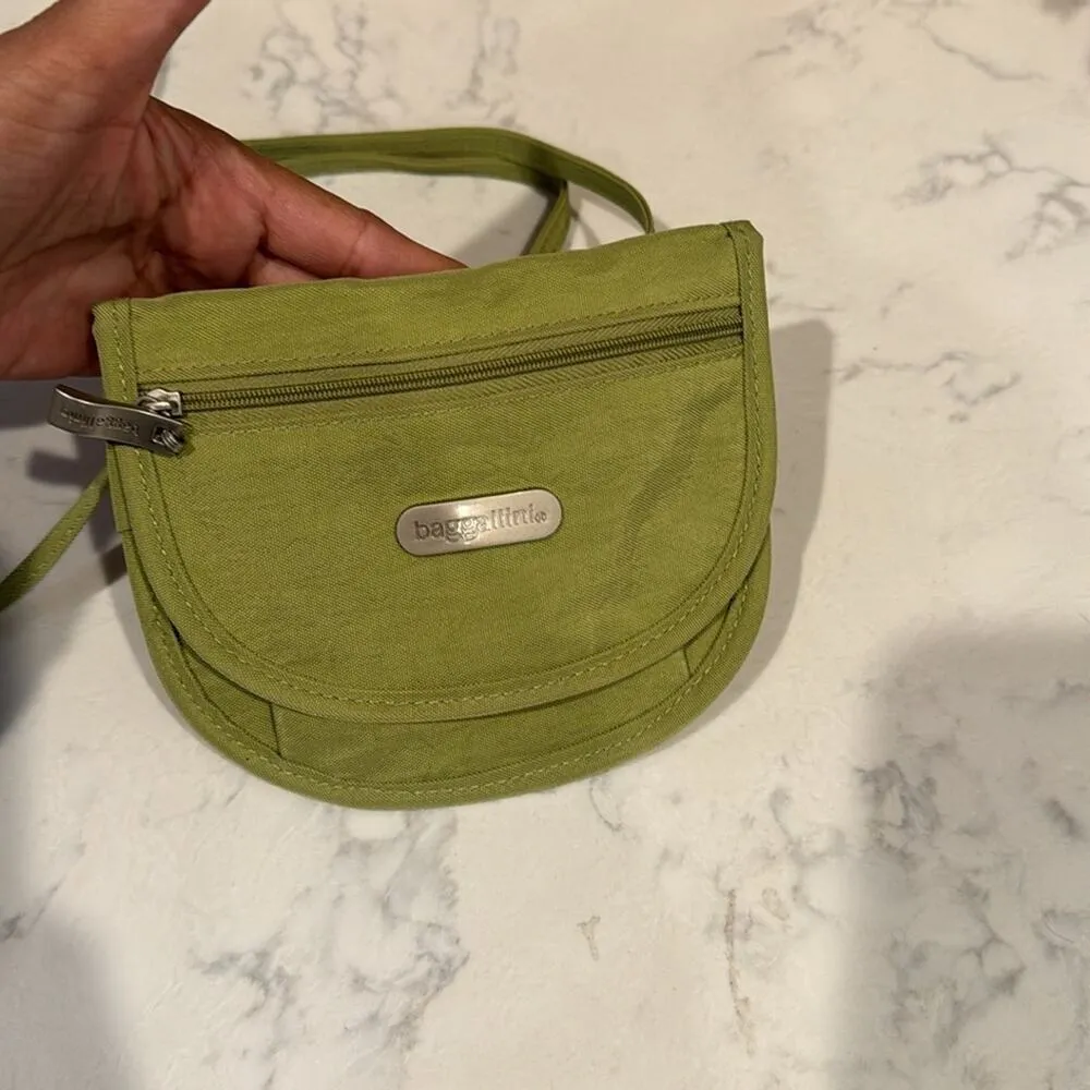 Baggalini crossbody convertible belt bag bright green festival travel bohemian - Image 3