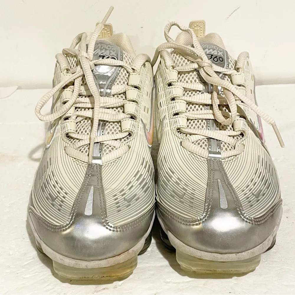 Nike Size 9 Air Vapormax 360 Women's Fossil / Metallic Silver Low Top Sneaker - Image 2