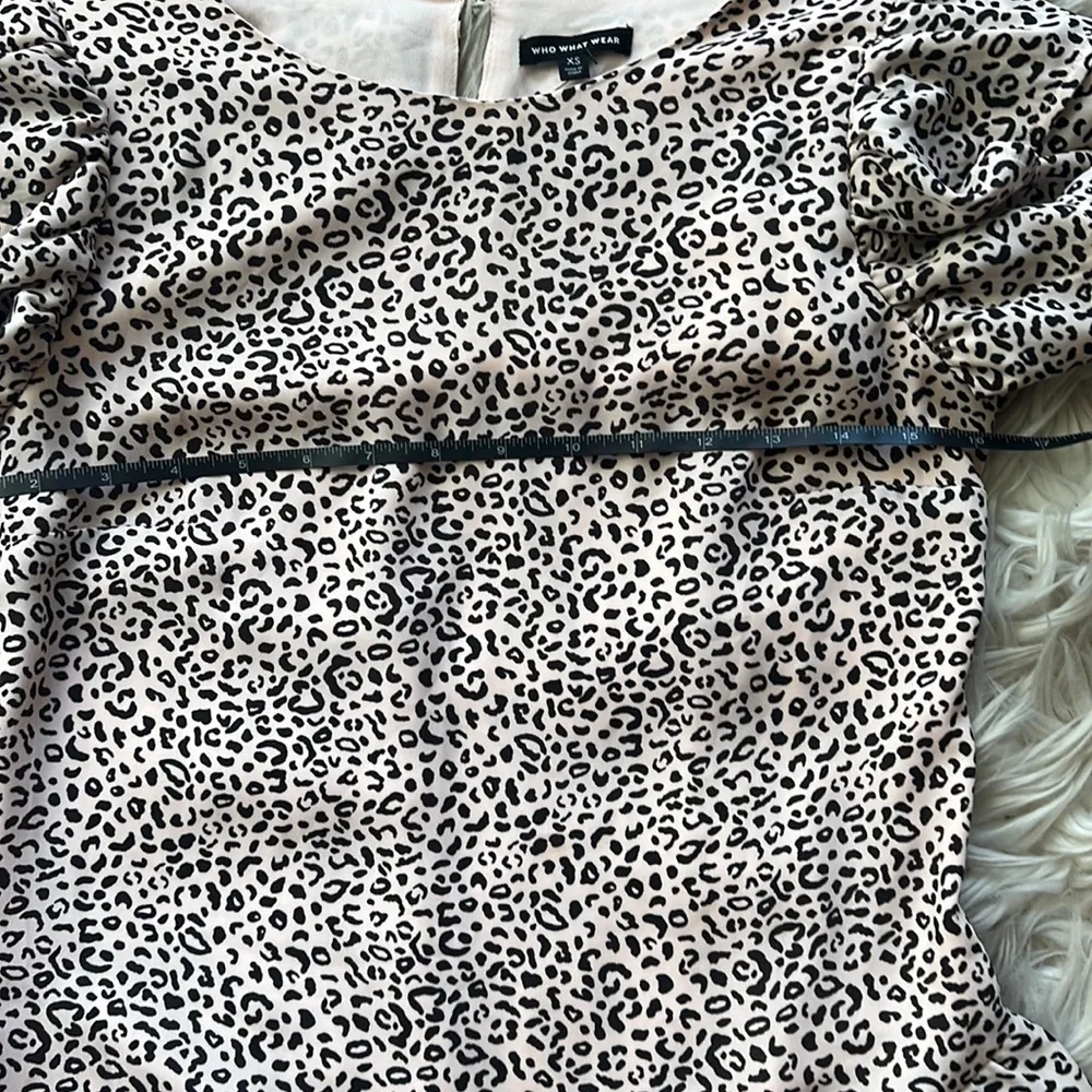 WHO WHAT WEAR pink leopard ruffle dress - Image 14