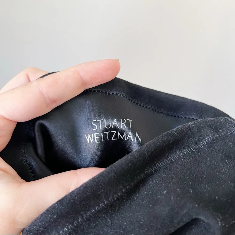 Stuart Weitzman • Highland Boot over the knee thigh high black suede heeled - Image 6