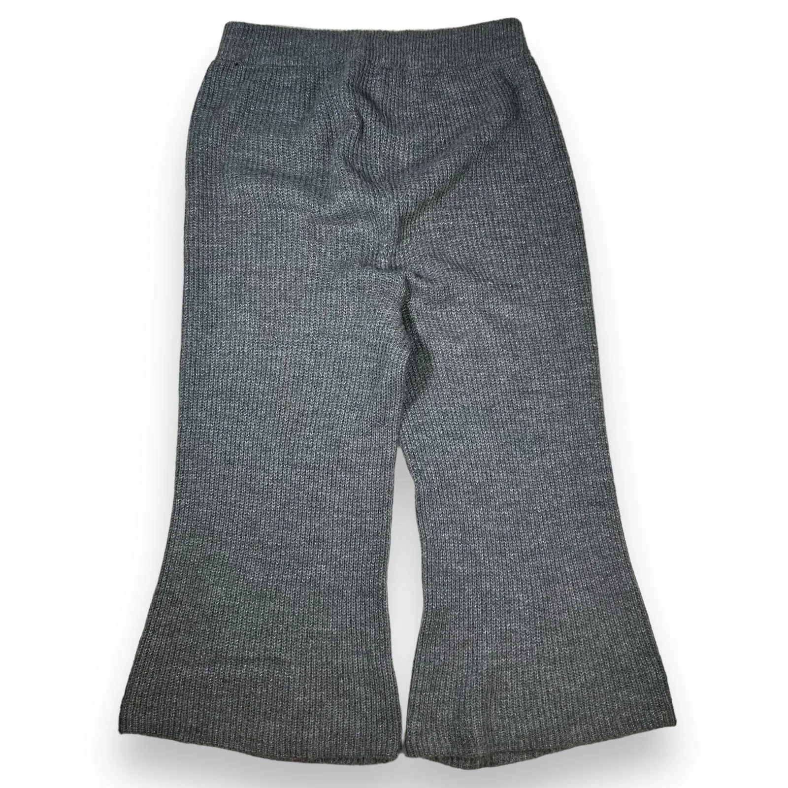 Daily‎ Practice Anthropologie Flare Leg Knit Pants Women’s Large Gray - Image 2