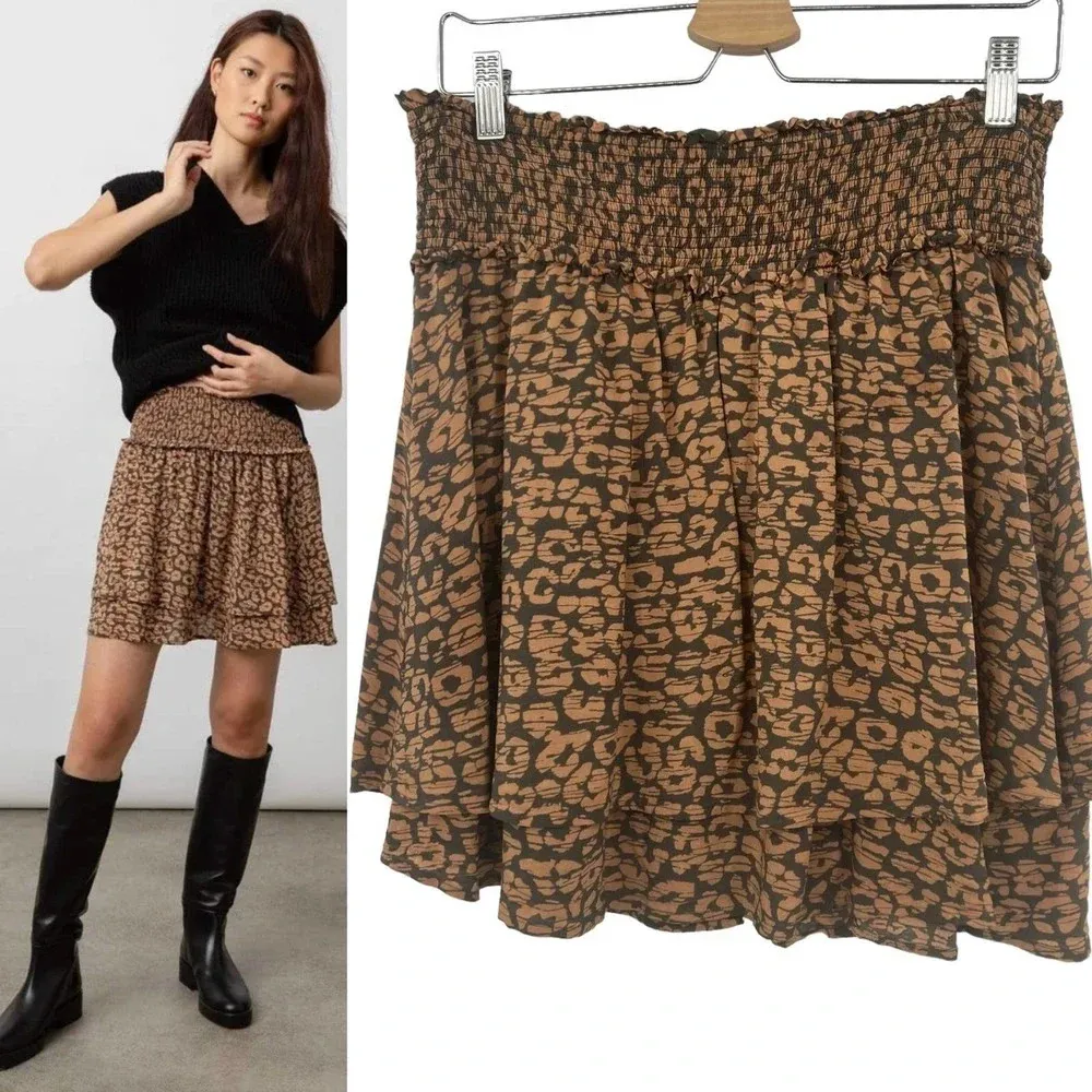 Rails Addison‎ Skirt in Batik Cheetah Print Size Large - Image 2