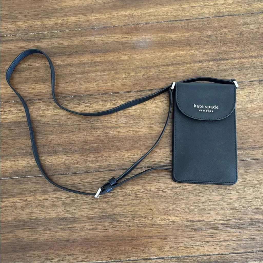 Kate Spade Black Cameron north south flap phone crossbody Bag - Image 2