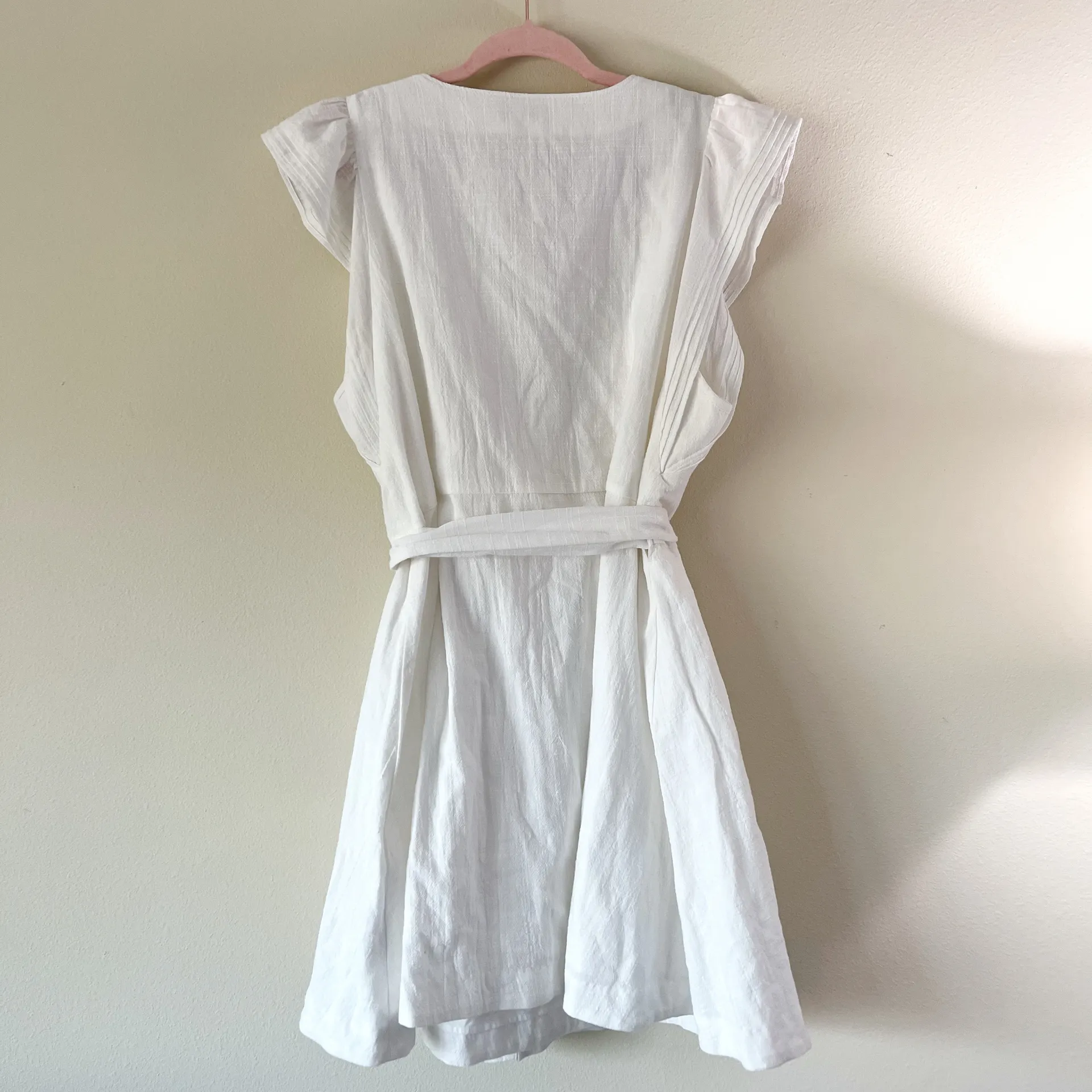 Ruffle Sleeve Peplum Mini Wrap Dress - Image 5