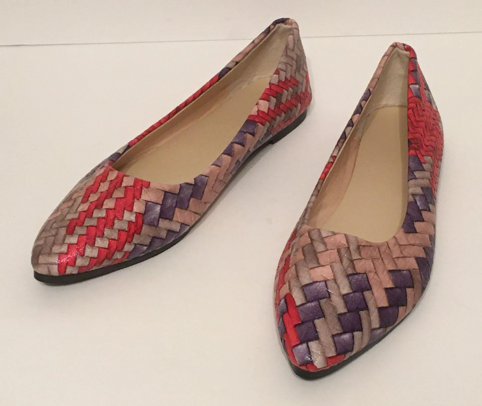 Woven Flats, Size 7 Red - Image 4