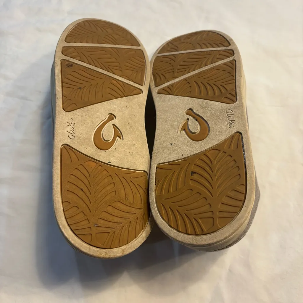 Olukai Ki'ihele Li Gray Lace Up Canvas Sneakers Women’s Size 8.5 - Image 7