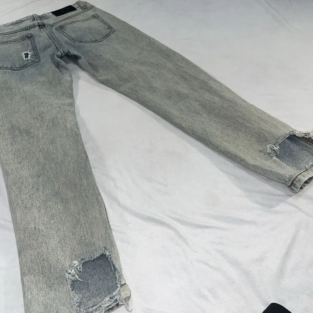 UNIF Size 24 Jeans Retro Old School Heavy Denim Distressed Boyfriend Destroyed - Image 6