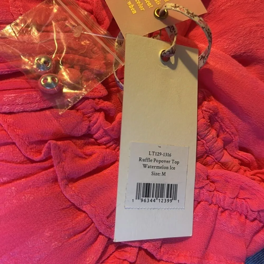 Love Shack Fancy  Cropped ruffled leopard jacquard top - Image 6