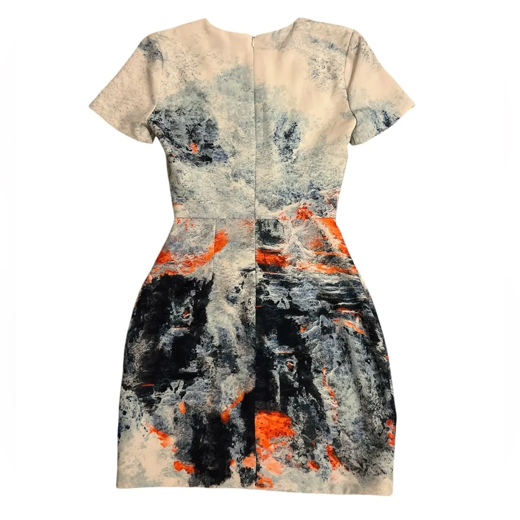 BEC + BRIDGE US Size 2 Fire And Ice Multi Mini Party Cutout Dress Short Sleeved - Image 4