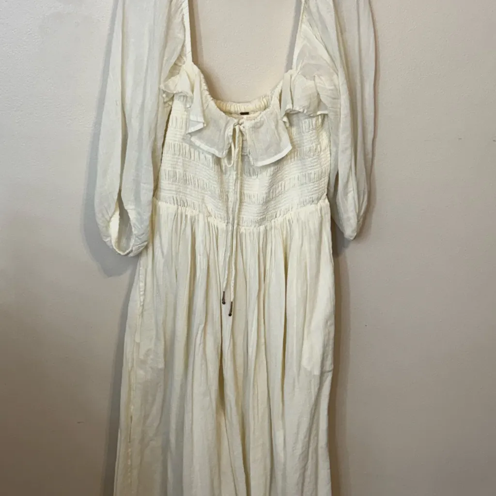 Free People Cream Maxi Dress - Image 4