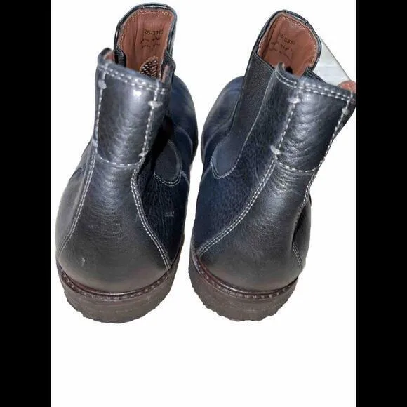 Johnson and Murphy Black‎ ankle Pebble Leather boot Mens Size 11 Blue - Image 4