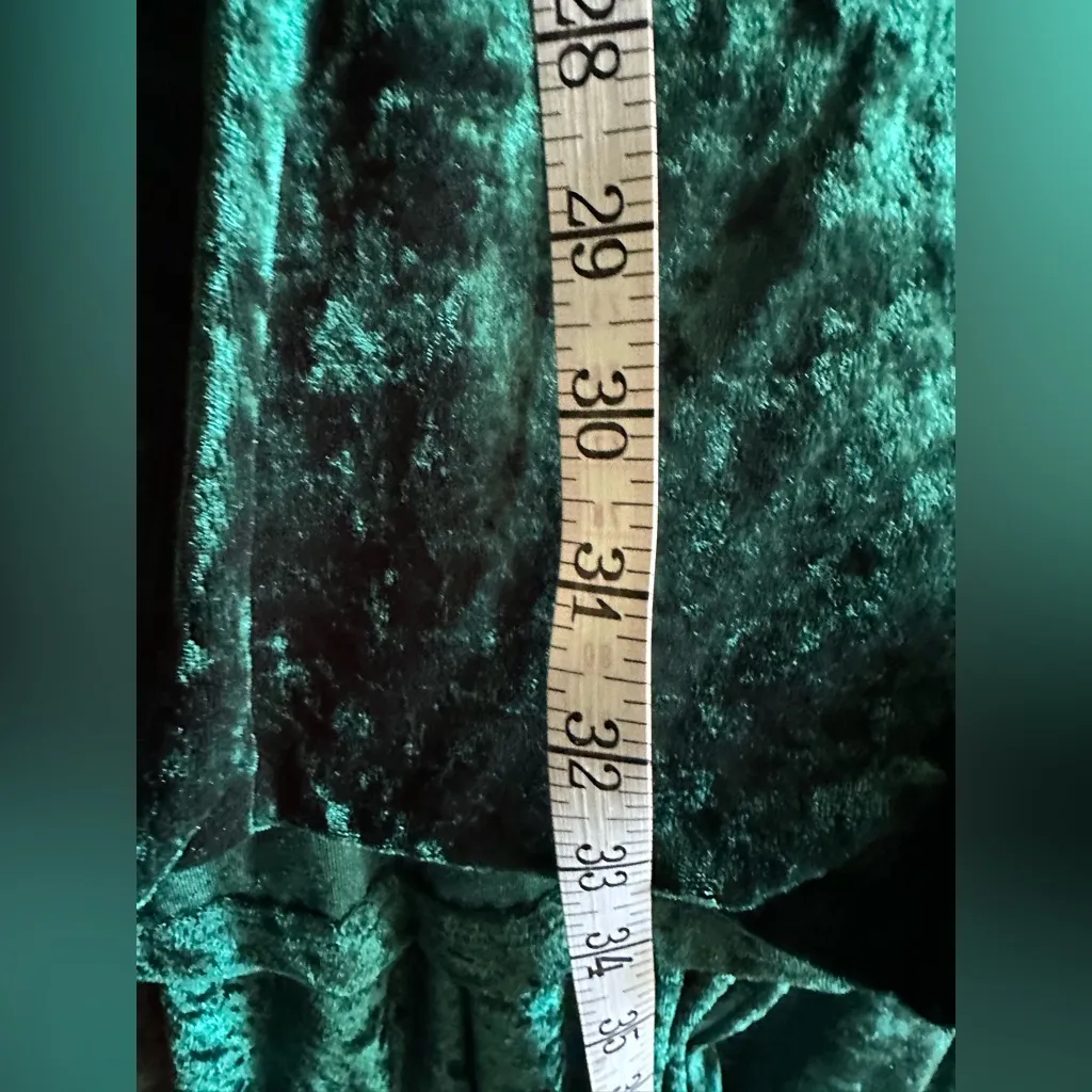 Bonnie Blair Vintage Crushed Velvet Embellished Lounge Set Green Size XL - Image 10